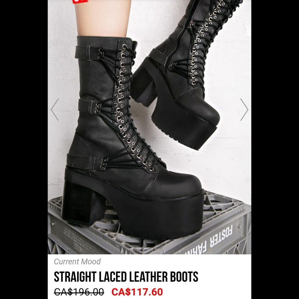 Current mood-Straight laced combat boots